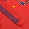 Spain Home Long Sleeve Soccer Jersey 2022 Men - myjersey