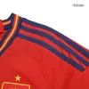 Spain Home Long Sleeve Soccer Jersey 2022 Men - myjersey