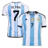 DE PAUL #7 Argentina Three Stars Home Jersey 2022 Men - myjersey