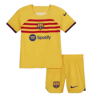 Barcelona Fourth Away Kids Jerseys Kit 2022/23 - myjersey