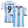 J. ALVAREZ #9 Argentina Three Stars Home Jersey 2022 Men - myjersey