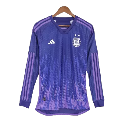 Authentic Argentina Away Long Sleeve Soccer Jersey 2022 Men - myjersey