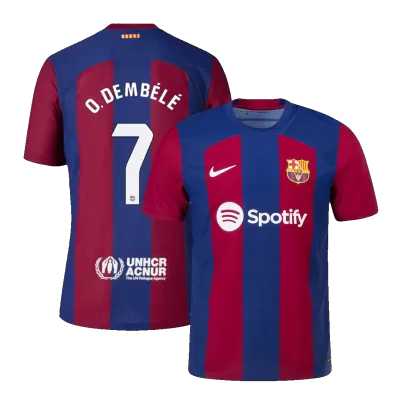 O.DEMBÉLÉ #7 Barcelona Home Authentic Jersey 2023/24 Men - myjersey