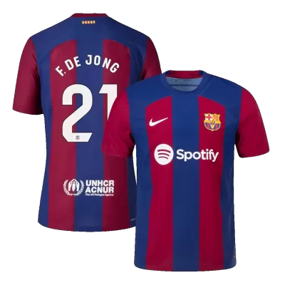 F. DE JONG #21 Barcelona Home Authentic Jersey 2023/24 Men - myjersey