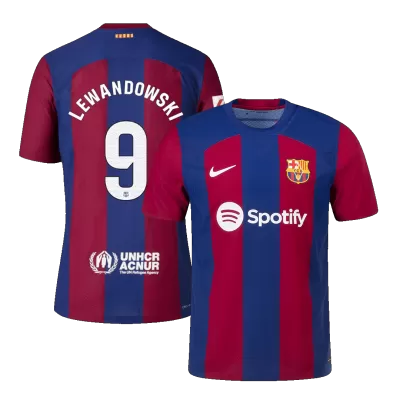 LEWANDOWSKI #9 Barcelona Home Authentic Jersey 2023/24 Men - myjersey