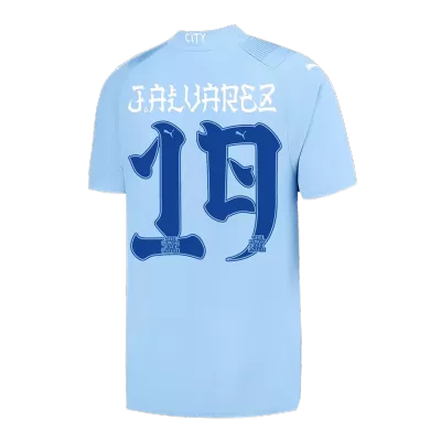 J.ALVAREZ #19 Manchester City Home Jersey 2023/24 Men - Japanese Tour Printing - myjersey