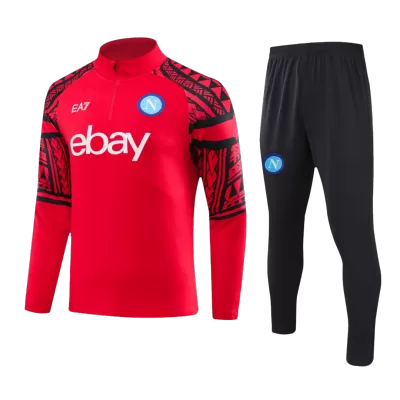 Napoli 1/4 Zip Tracksuit 2023/24 Kids Red - myjersey