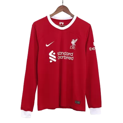 Liverpool Home Long Sleeve Soccer Jersey 2023/24 Men - myjersey