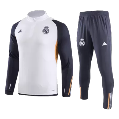 Real Madrid 1/4 Zip Tracksuit 2023/24 White - myjersey