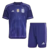 Argentina Away World Cup Kids Jerseys Kit 2022 - Three Stars - myjersey