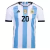 MAC ALLISTER #20 Argentina Three Stars Home Jersey 2022 Men - myjersey