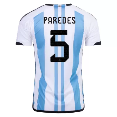 PAREDES #5 Argentina Three Stars Home Jersey 2022 Men - myjersey