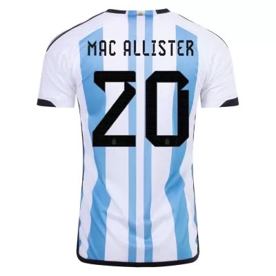 MAC ALLISTER #20 Argentina Three Stars Home Jersey 2022 Men - myjersey