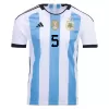 PAREDES #5 Argentina Three Stars Home Jersey 2022 Men - myjersey