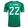 H.LOZANO #22 Mexico Home Authentic Jersey 2022 Men - myjersey